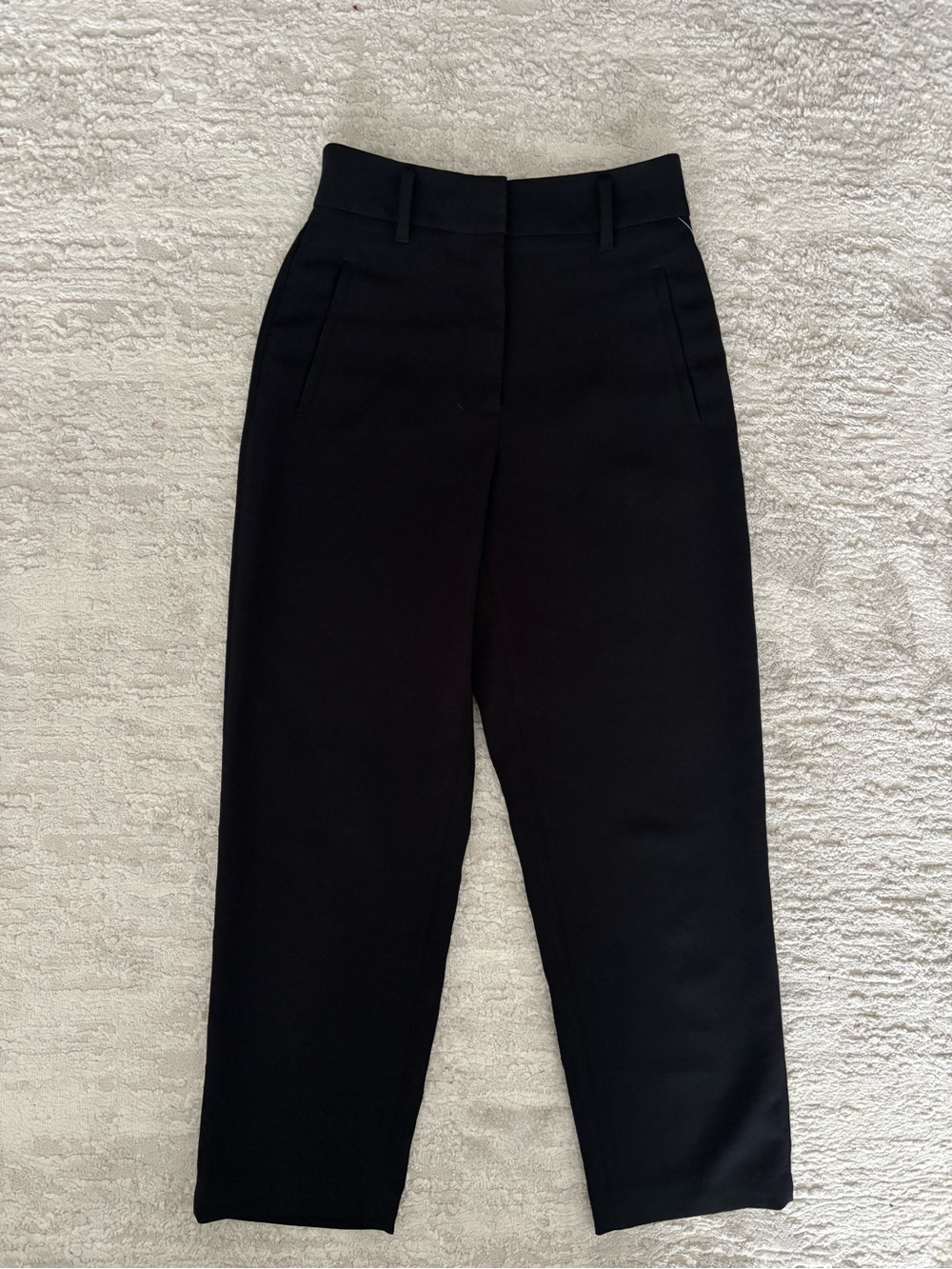Wilfred Black Straight-Leg High-Waist Trousers